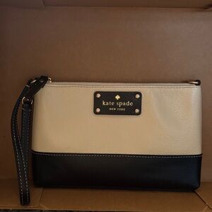 Kate Spade Two-Tone Black and Cream Clutch